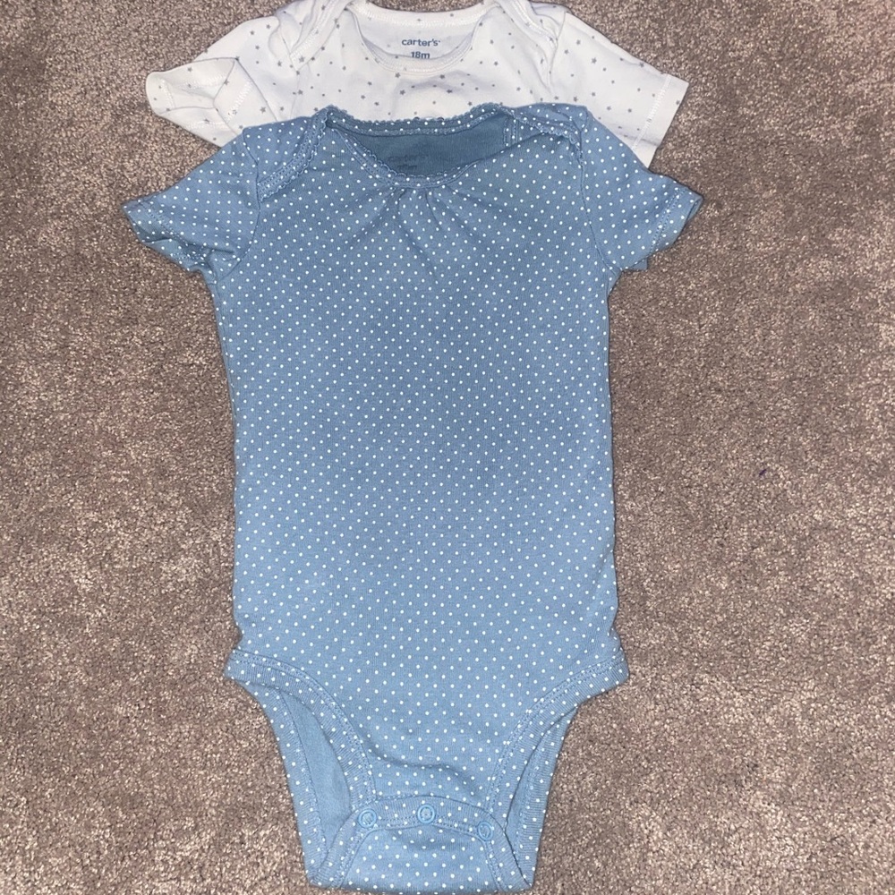 2 carter onesies 18m